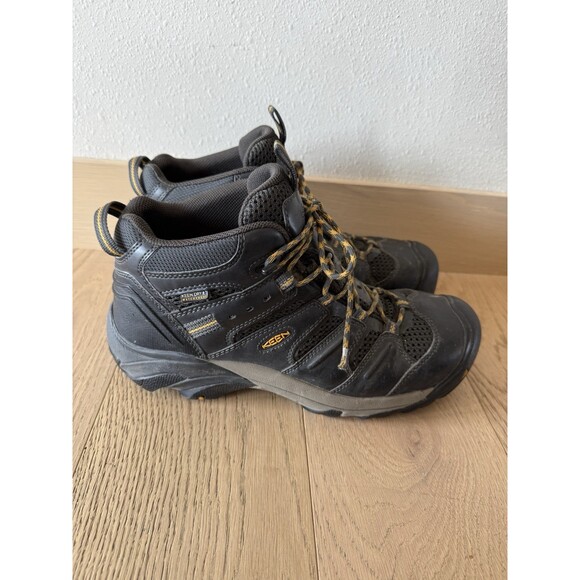 KEEN Other - Men's Keen 6" Steel Toe Work Boots Shoes Lace Up Black 10d 10 D Leather Shoes